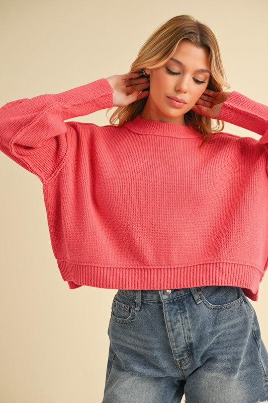 Cropped Sweater - Premium variable from Tooksie - Just $45.99! Shop now at Tooksie