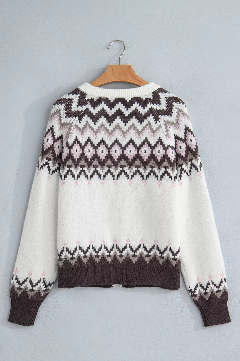 Fair Isle Buttoned Knit Cardigan - Premium variable from Tooksie - Just $58.99! Shop now at Tooksie