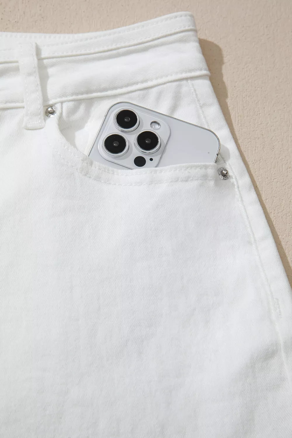 White Wide Leg Jeans - Premium variable from Tooksie - Just $63.99! Shop now at Tooksie