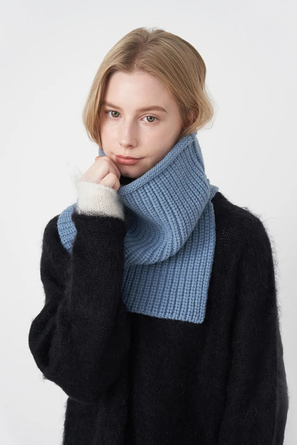 Slit Pullover Knit Scarf - Premium variable from Tooksie - Just $15.99! Shop now at Tooksie