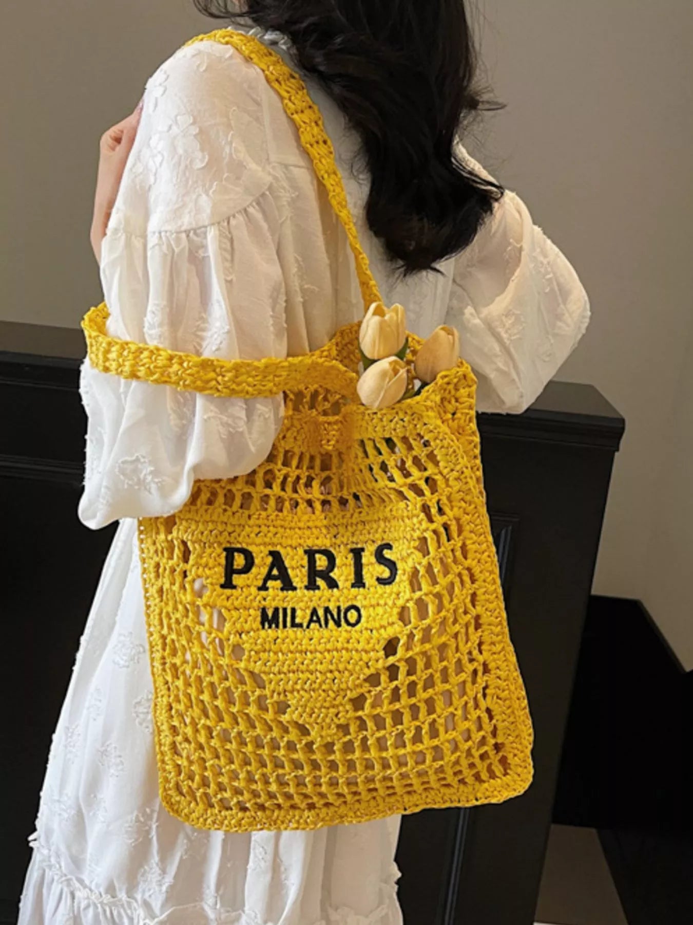 The Textured Woven Tote - Premium variable from Tooksie - Just $44.99! Shop now at Tooksie