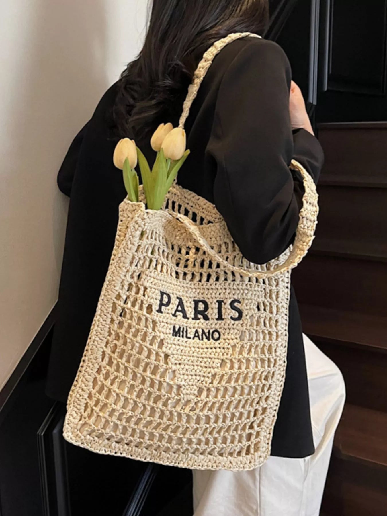 The Textured Woven Tote - Premium variable from Tooksie - Just $44.99! Shop now at Tooksie