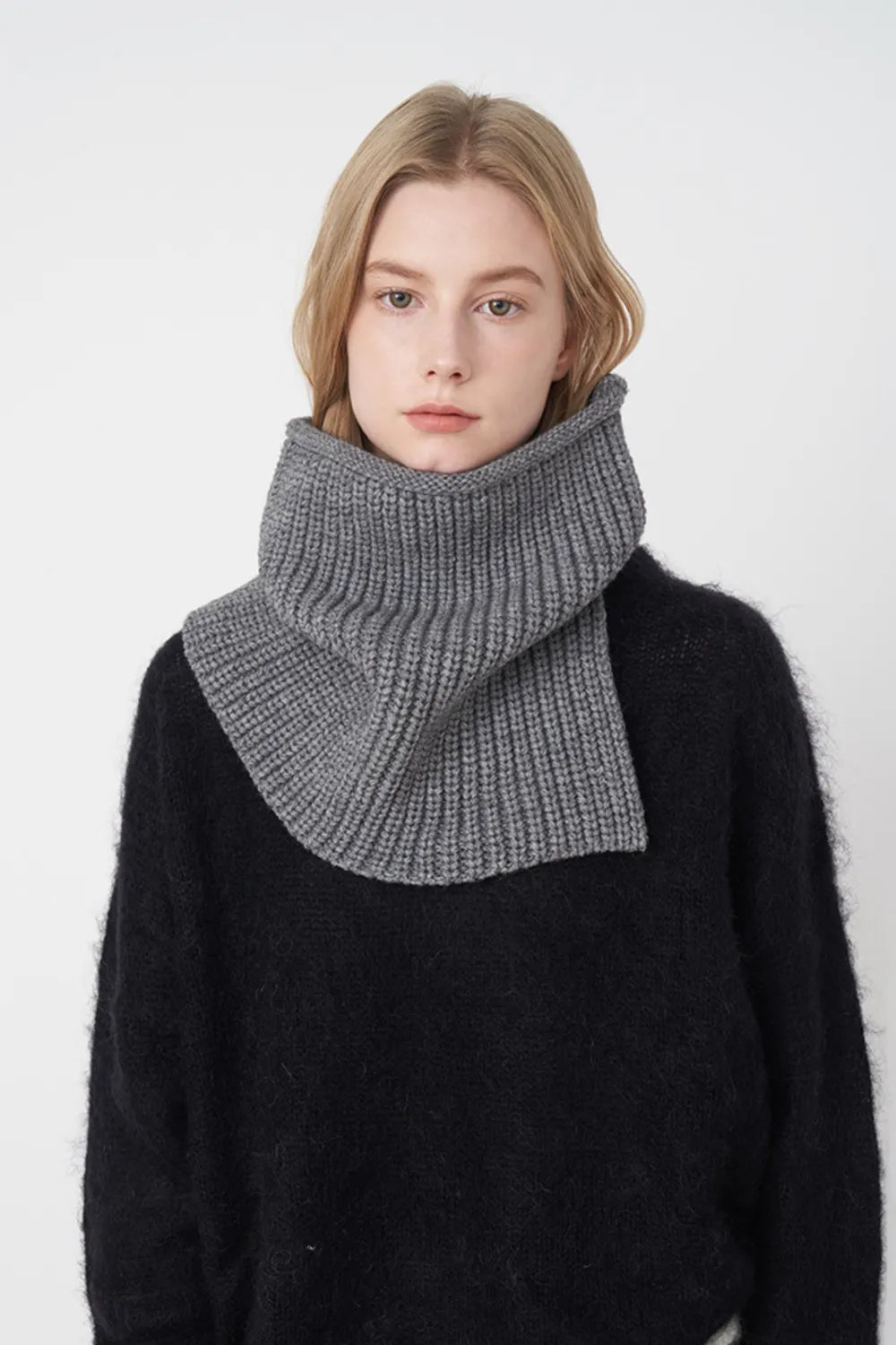 Slit Pullover Knit Scarf - Premium variable from Tooksie - Just $15.99! Shop now at Tooksie