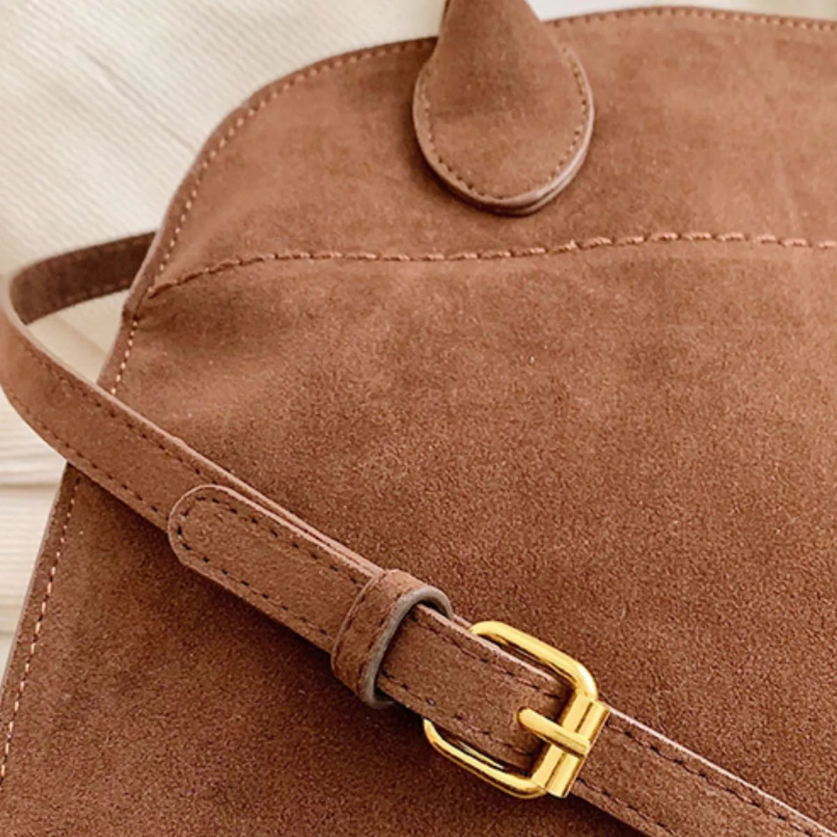 Suede Style Large Handbag - Premium variable from Tooksie - Just $51.99! Shop now at Tooksie