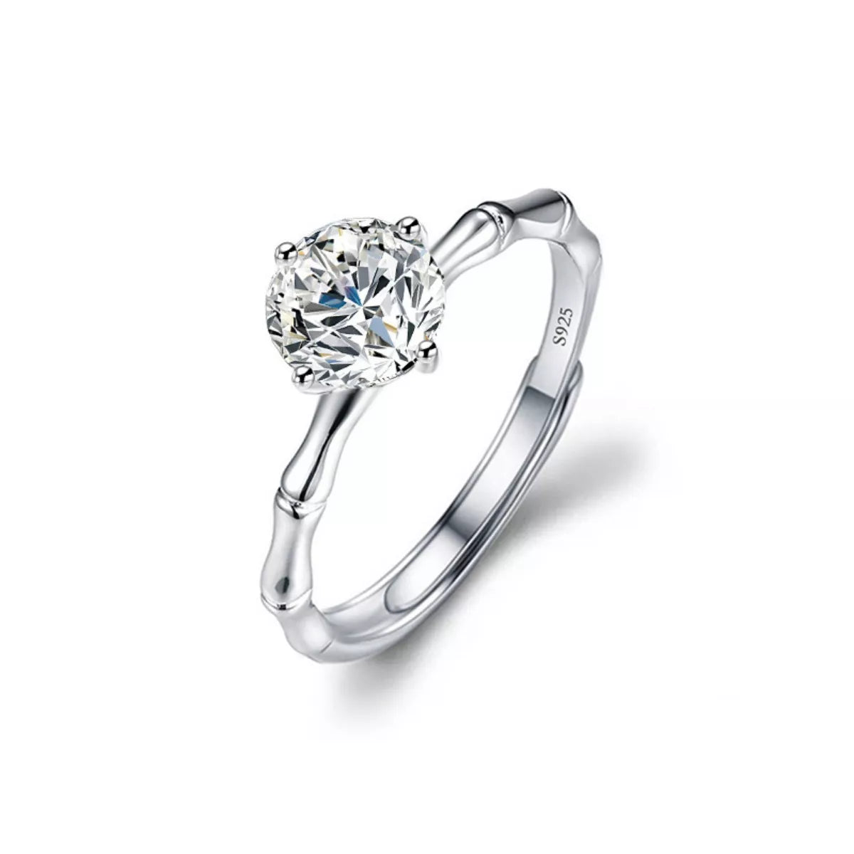 Sterling Silver Moissanite Minimalist Ring - Premium simple from Tooksie - Just $63.99! Shop now at Tooksie