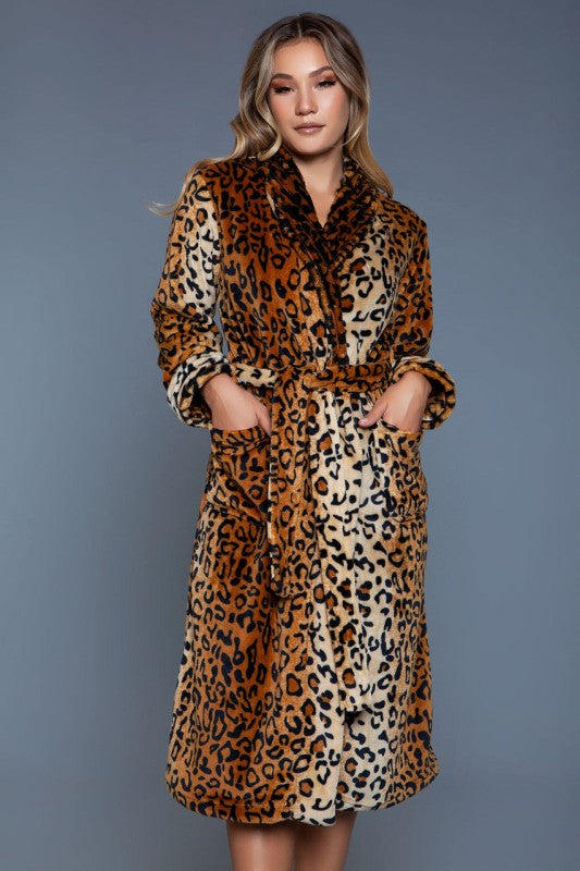 2071 Leopard Robe - Premium variable from Tooksie - Just $35.99! Shop now at Tooksie