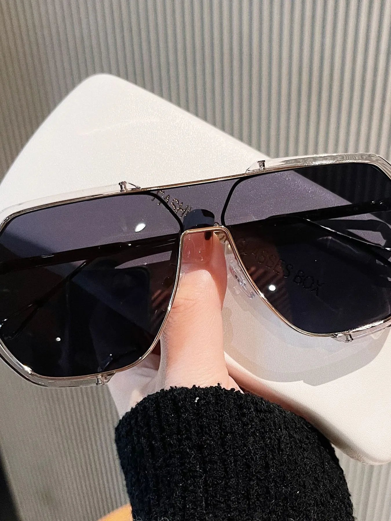 Bold Oversize Aviator Sunglasses - Premium variable from Tooksie - Just $13.99! Shop now at Tooksie