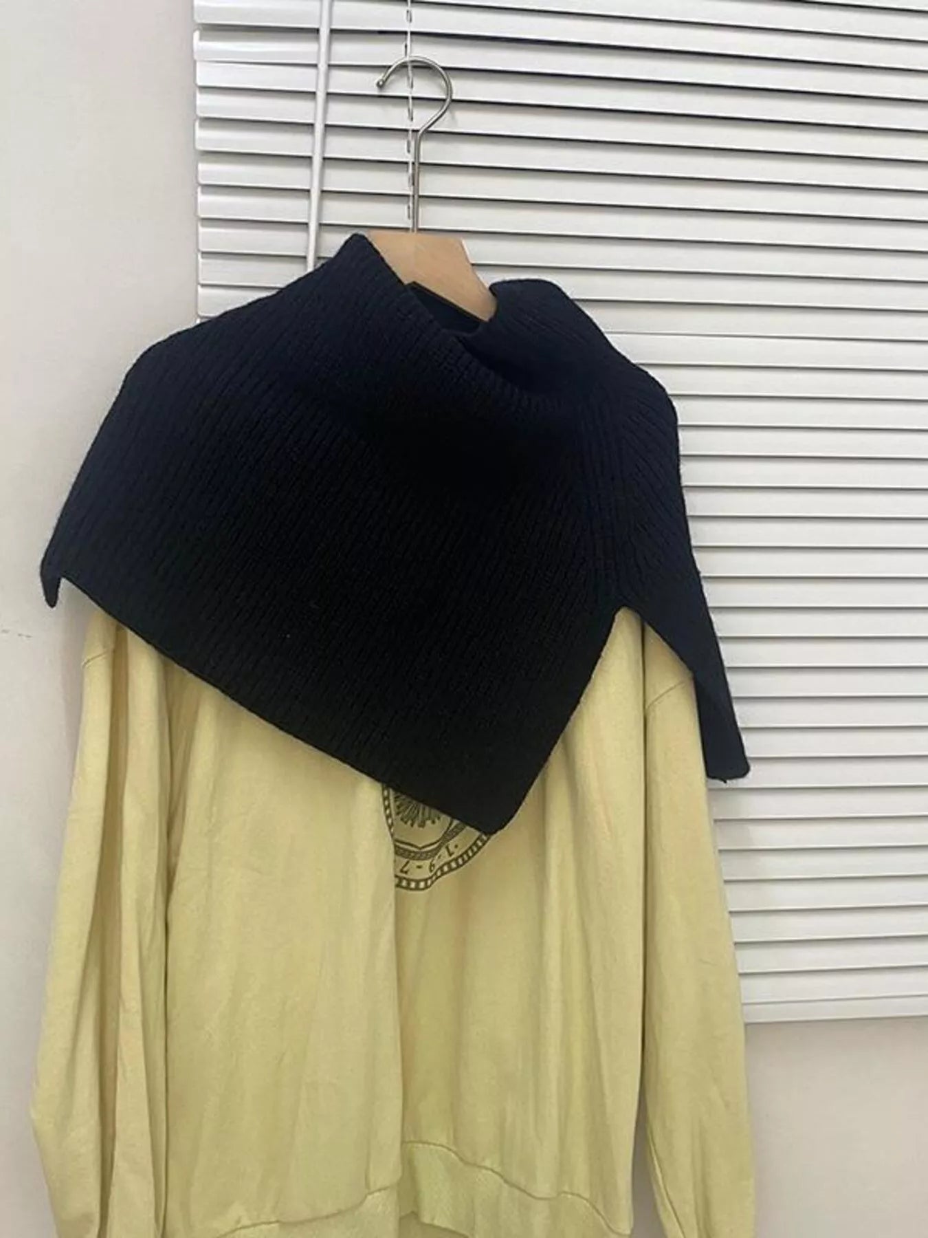 Chunky Knit Turtleneck Slit Scarf - Premium variable from Trendsi - Just $18.99! Shop now at Tooksie