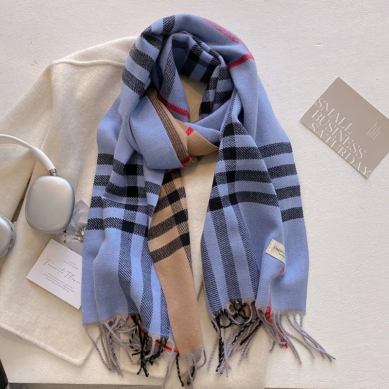 Plaid Fringe Winter Scarf - Premium variable from Tooksie - Just $24.99! Shop now at Tooksie