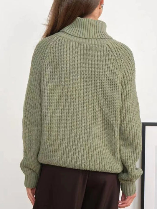 Turtleneck Long Sleeve Sweater - Premium variable from Tooksie - Just $38.99! Shop now at Tooksie