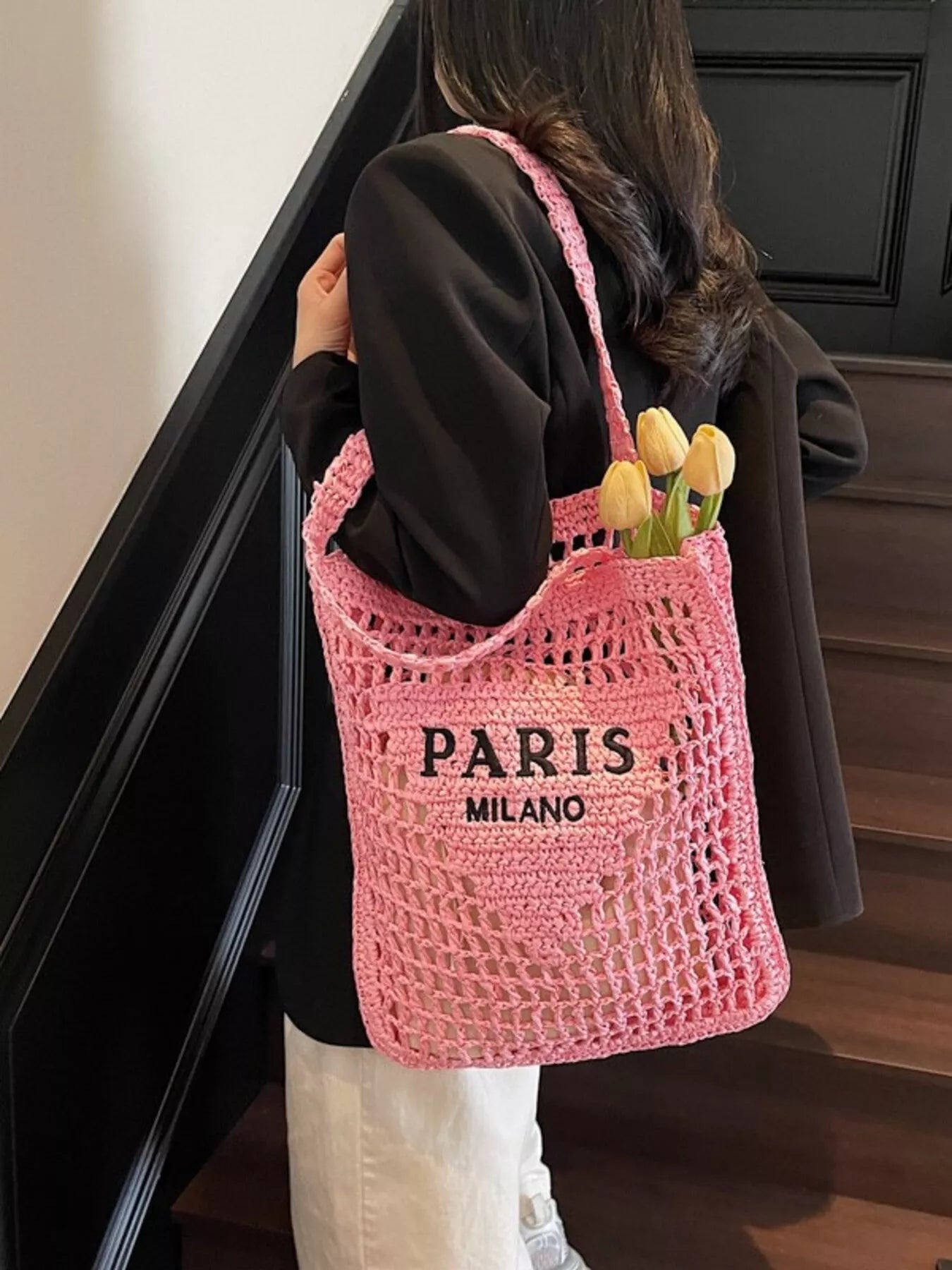 The Textured Woven Tote - Premium variable from Tooksie - Just $44.99! Shop now at Tooksie