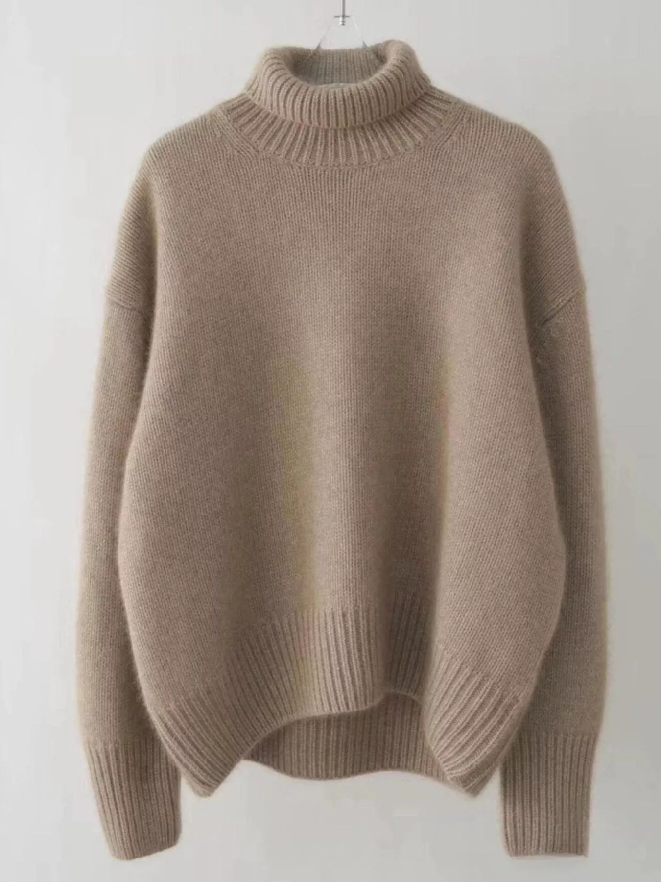 Turtleneck Dropped Shoulder Sweater - Premium variable from Tooksie - Just $35.99! Shop now at Tooksie