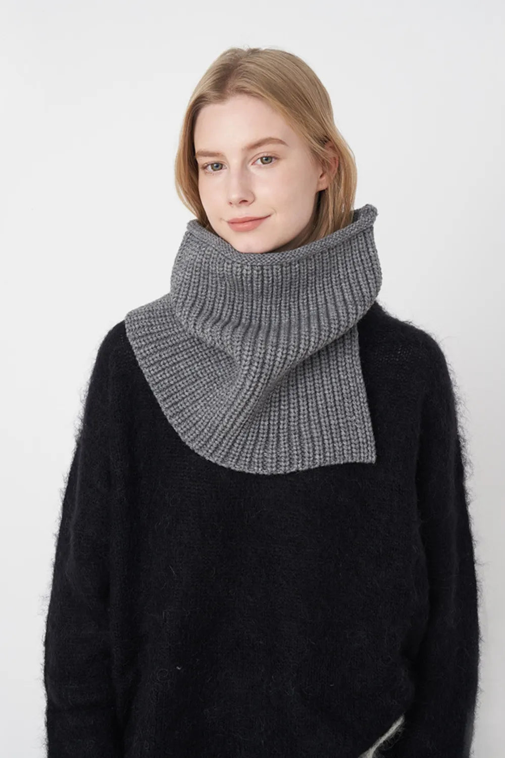 Slit Pullover Knit Scarf - Premium variable from Tooksie - Just $15.99! Shop now at Tooksie