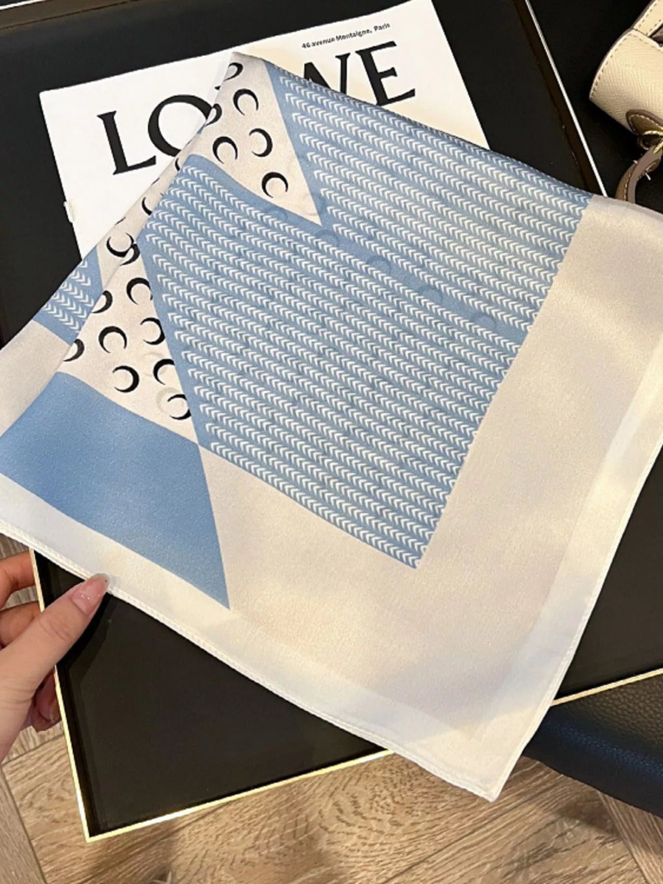 Patterned Silk Scarf - Premium simple from Tooksie - Just $21.99! Shop now at Tooksie