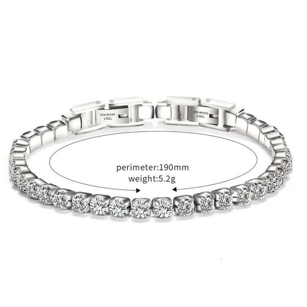 Stainless Steel Tennis Bracelet - Premium simple from Tooksie - Just $40.99! Shop now at Tooksie