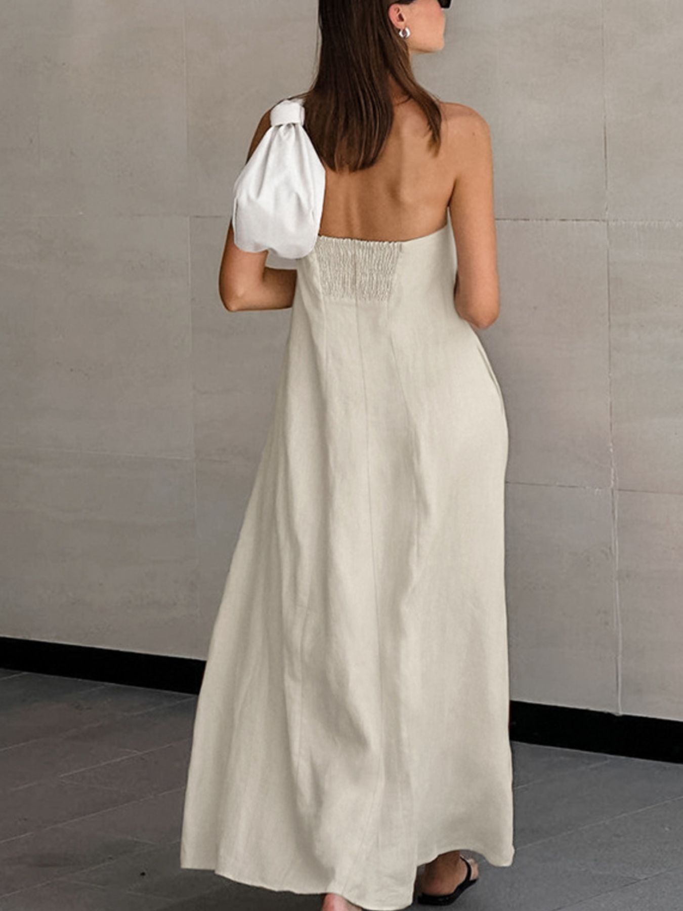 Smocked Back Tube Dress - Premium variable from Tooksie - Just $48.99! Shop now at Tooksie