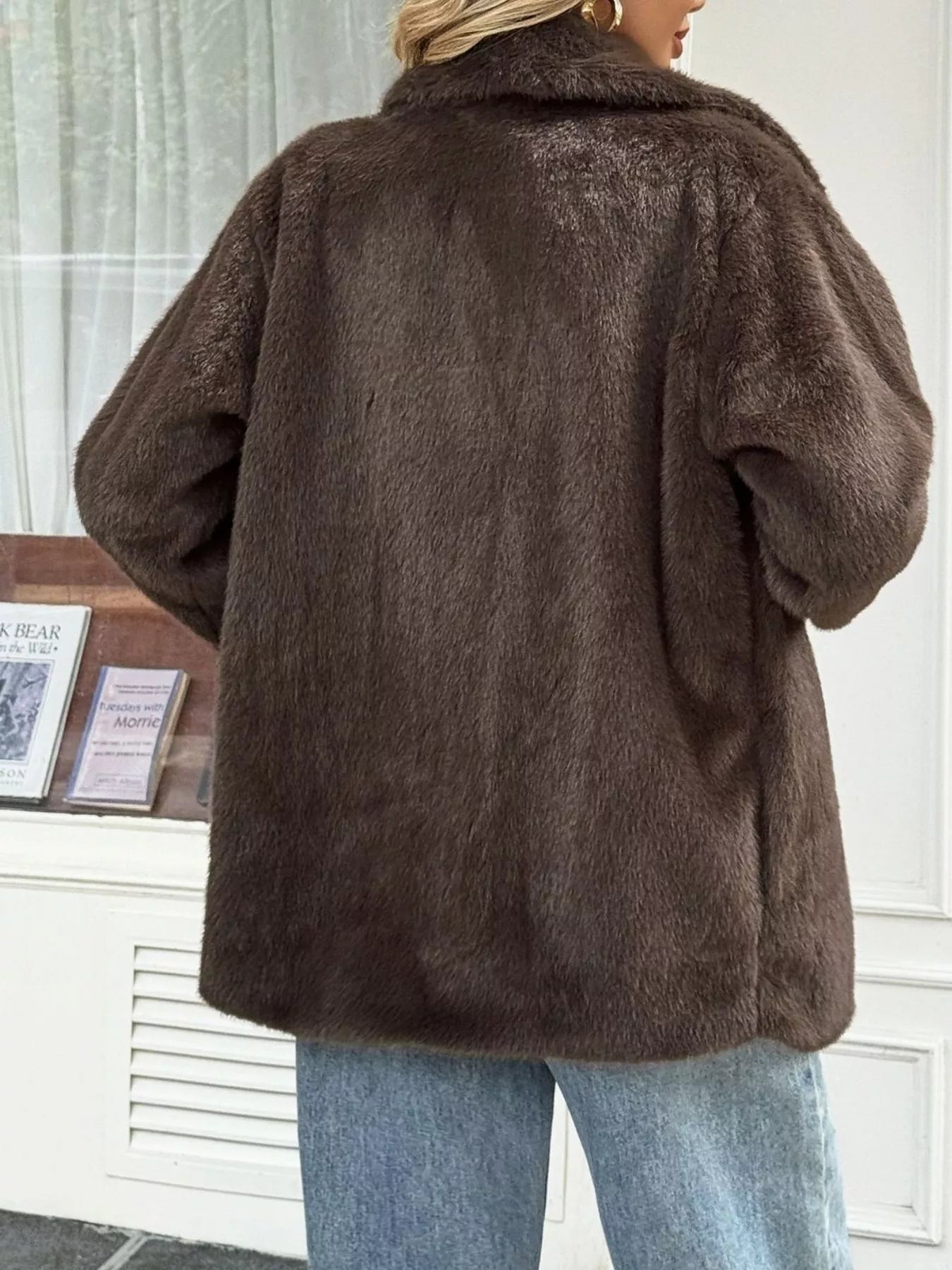 Brown Faux Fur Jacket - Premium variable from Tooksie - Just $100.99! Shop now at Tooksie