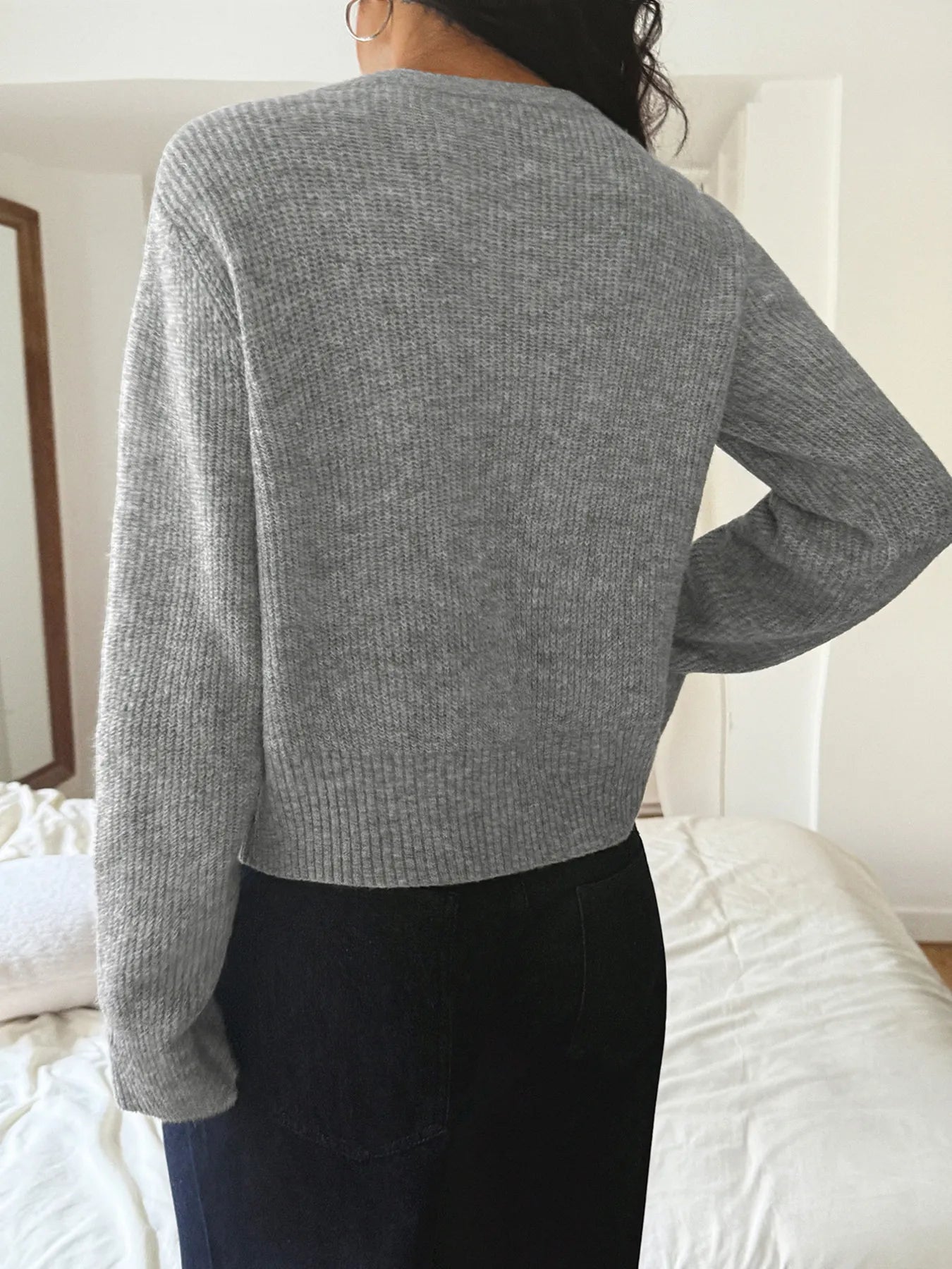 Button-Up Ribbed Knit Cardigan - Premium variable from Tooksie - Just $49.99! Shop now at Tooksie