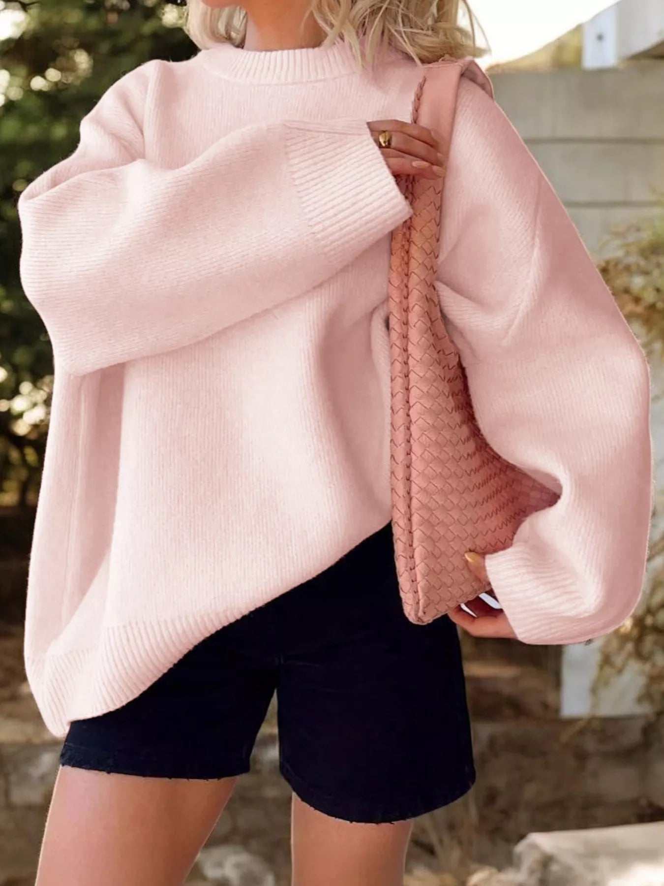 Classic Ribbed Oversized Dropped Shoulder Sweater - Premium variable from Tooksie - Just $47.99! Shop now at Tooksie