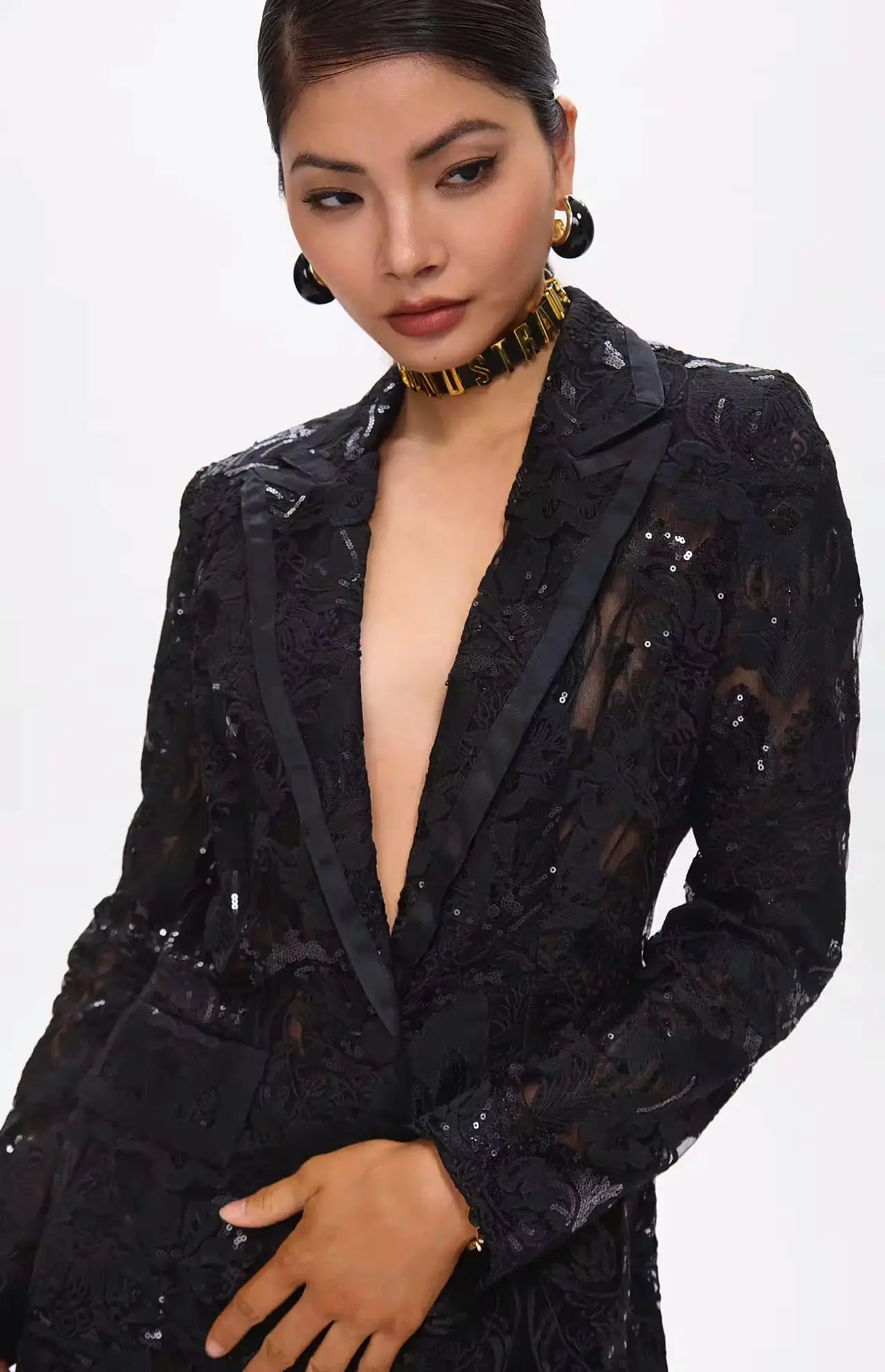 Floral Lace Sequin Blazer Set - Premium variable from Tooksie - Just $128.99! Shop now at Tooksie