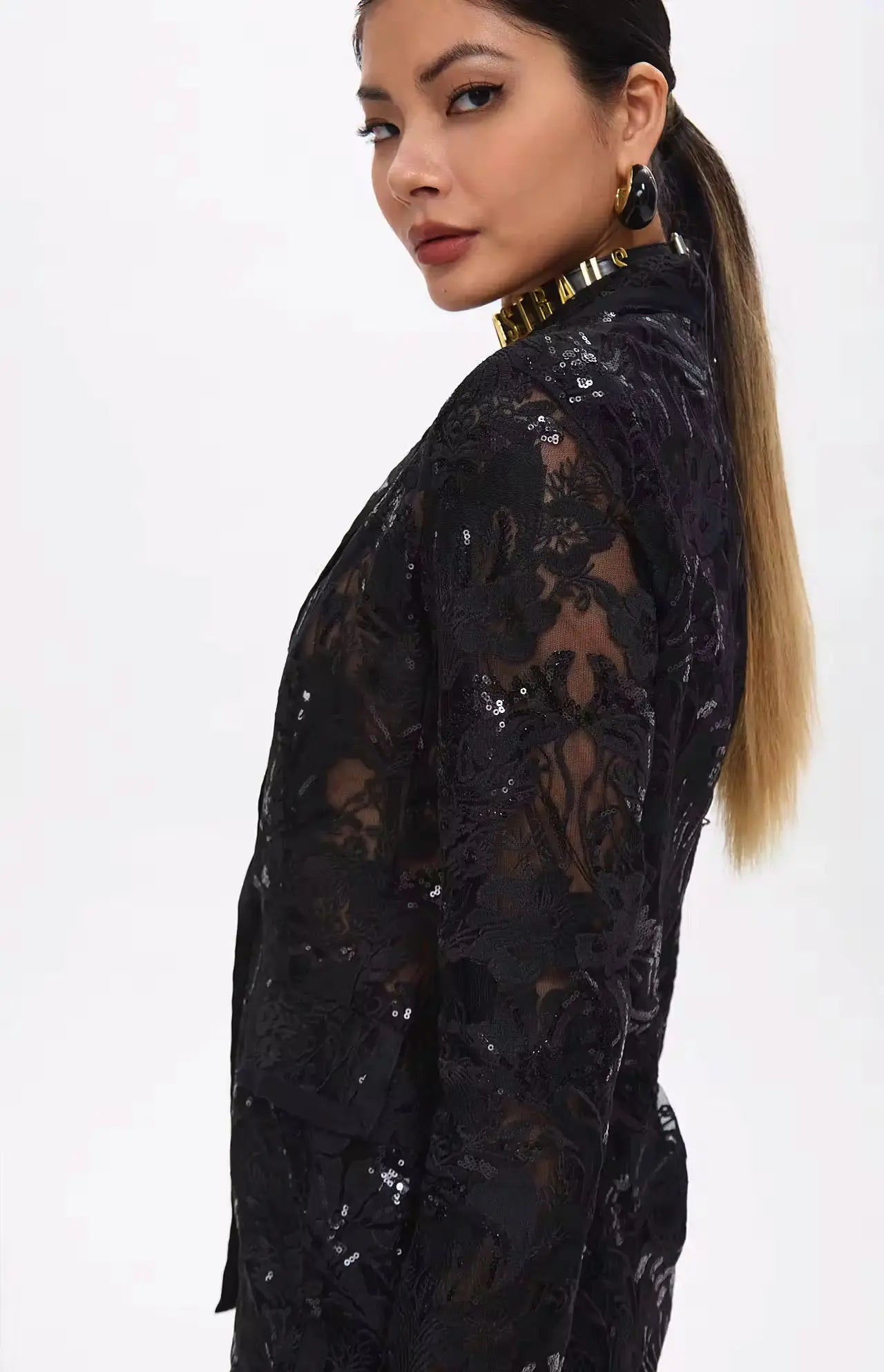 Floral Lace Sequin Blazer Set - Premium variable from Tooksie - Just $128.99! Shop now at Tooksie