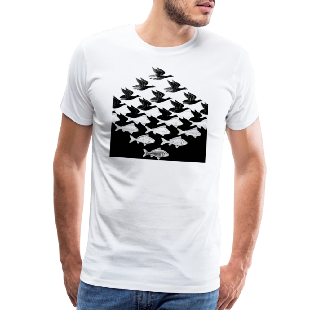 MC Escher Sky and Water Graphic Tee - Premium variation from Tooksie - Just $22.99! Shop now at Tooksie