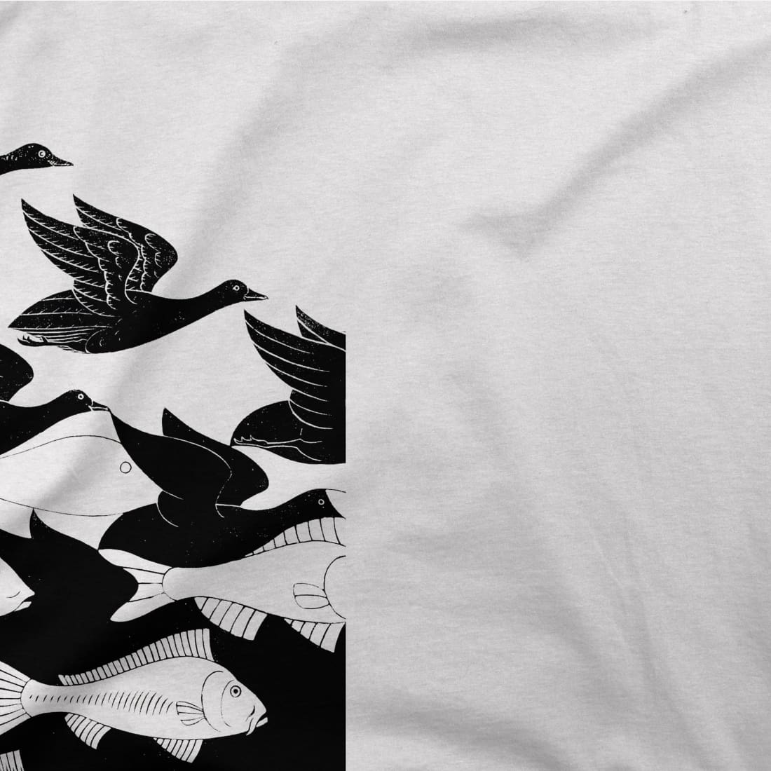 MC Escher Sky and Water Graphic Tee - Premium variation from Tooksie - Just $22.99! Shop now at Tooksie