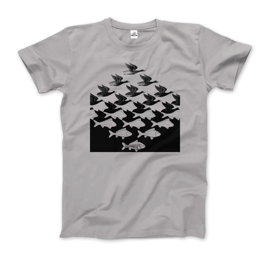MC Escher Sky and Water Graphic Tee - Premium variation from Tooksie - Just $22.99! Shop now at Tooksie