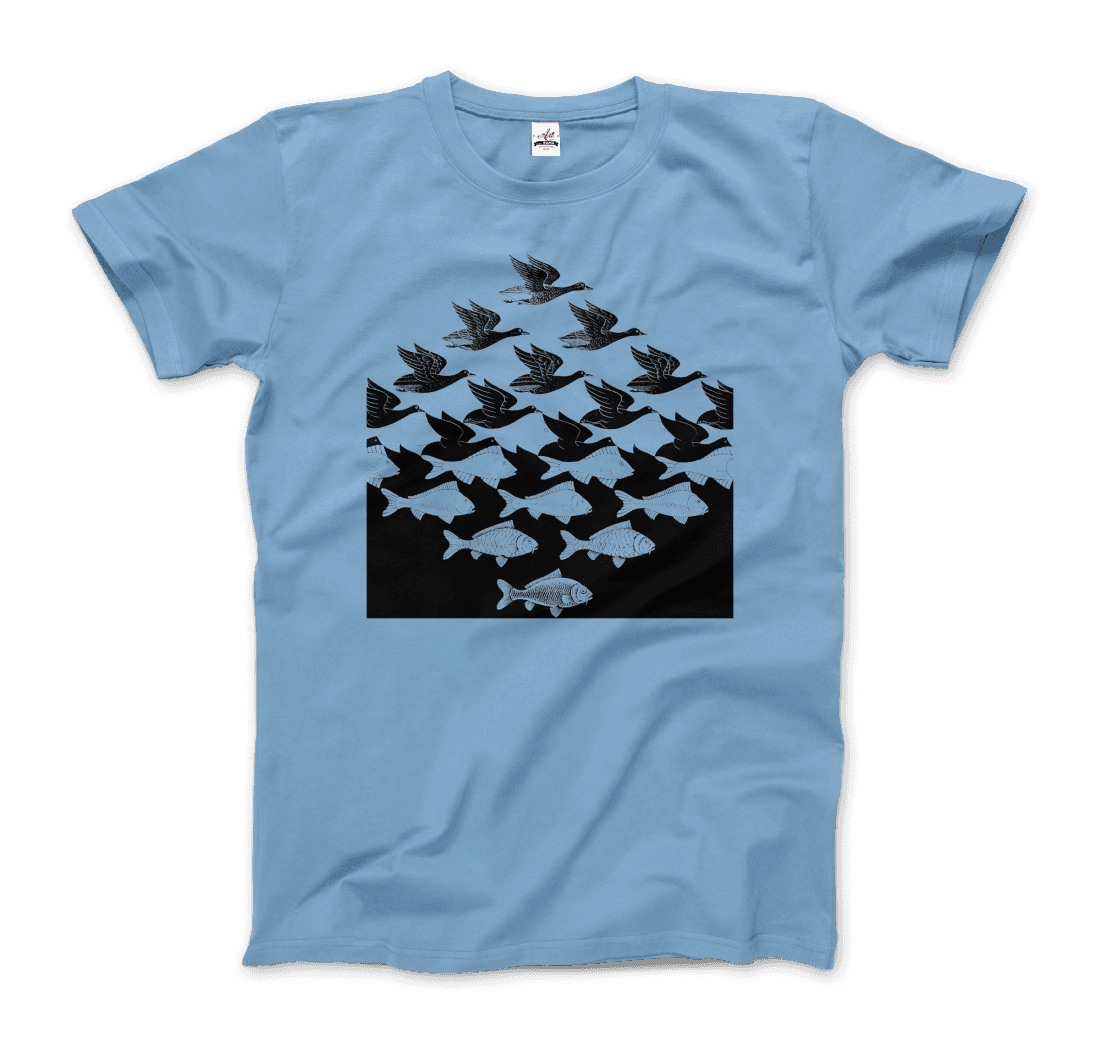 MC Escher Sky and Water Graphic Tee - Premium variation from Tooksie - Just $22.99! Shop now at Tooksie