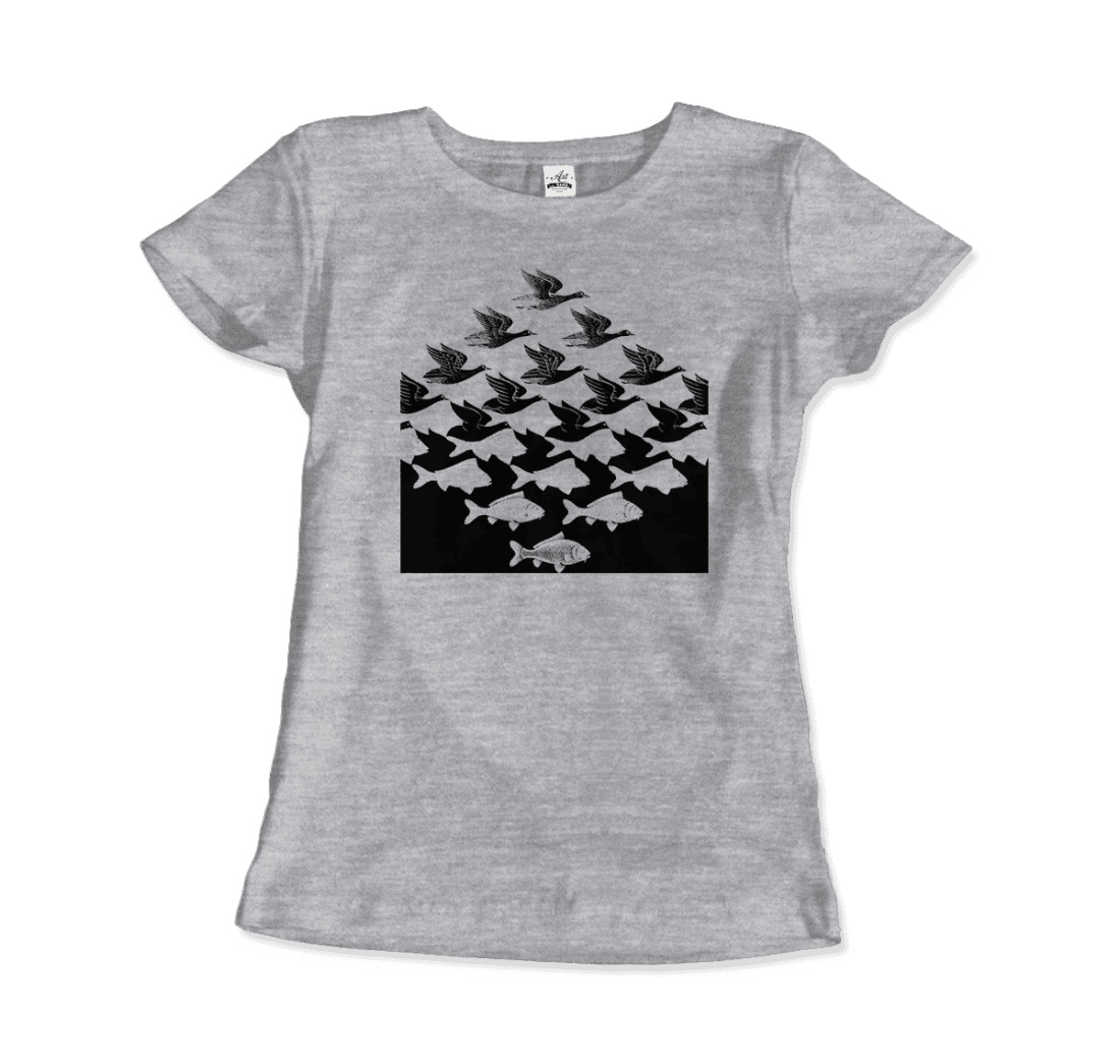 MC Escher Sky and Water Graphic Tee - Premium variation from Tooksie - Just $22.99! Shop now at Tooksie