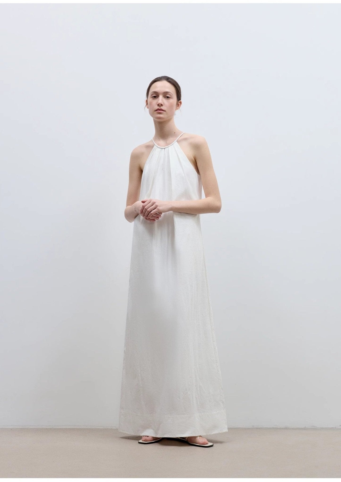 Halter Neck Maxi Dress - Premium variable from Tooksie - Just $110.99! Shop now at Tooksie