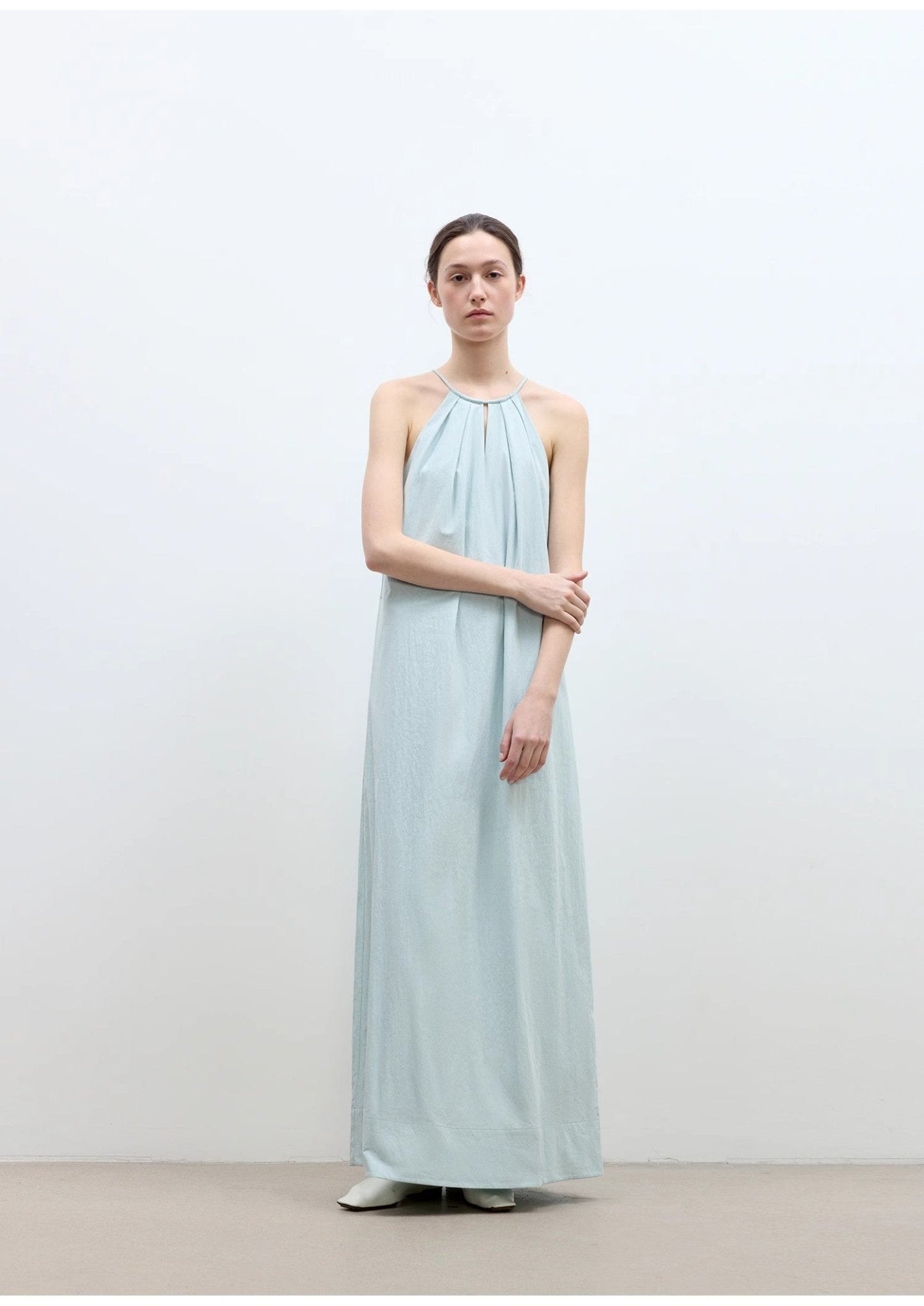 Halter Neck Maxi Dress - Premium variable from Tooksie - Just $110.99! Shop now at Tooksie