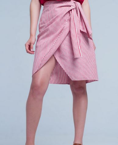 Striped Midi Skirt - Premium variable from Tooksie - Just $21.99! Shop now at Tooksie