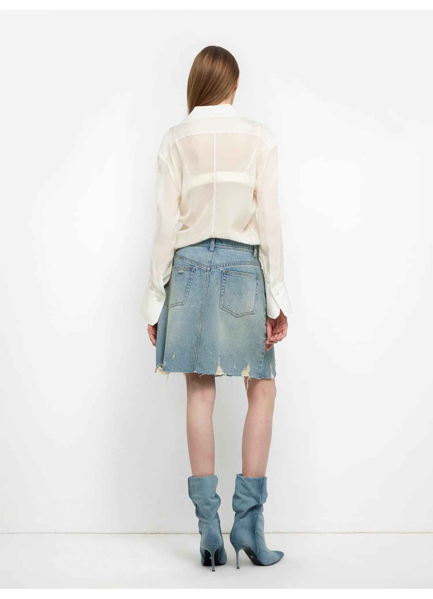 Silk Chiffon Long Sleeved Shirt - Premium variable from Tooksie - Just $69.99! Shop now at Tooksie