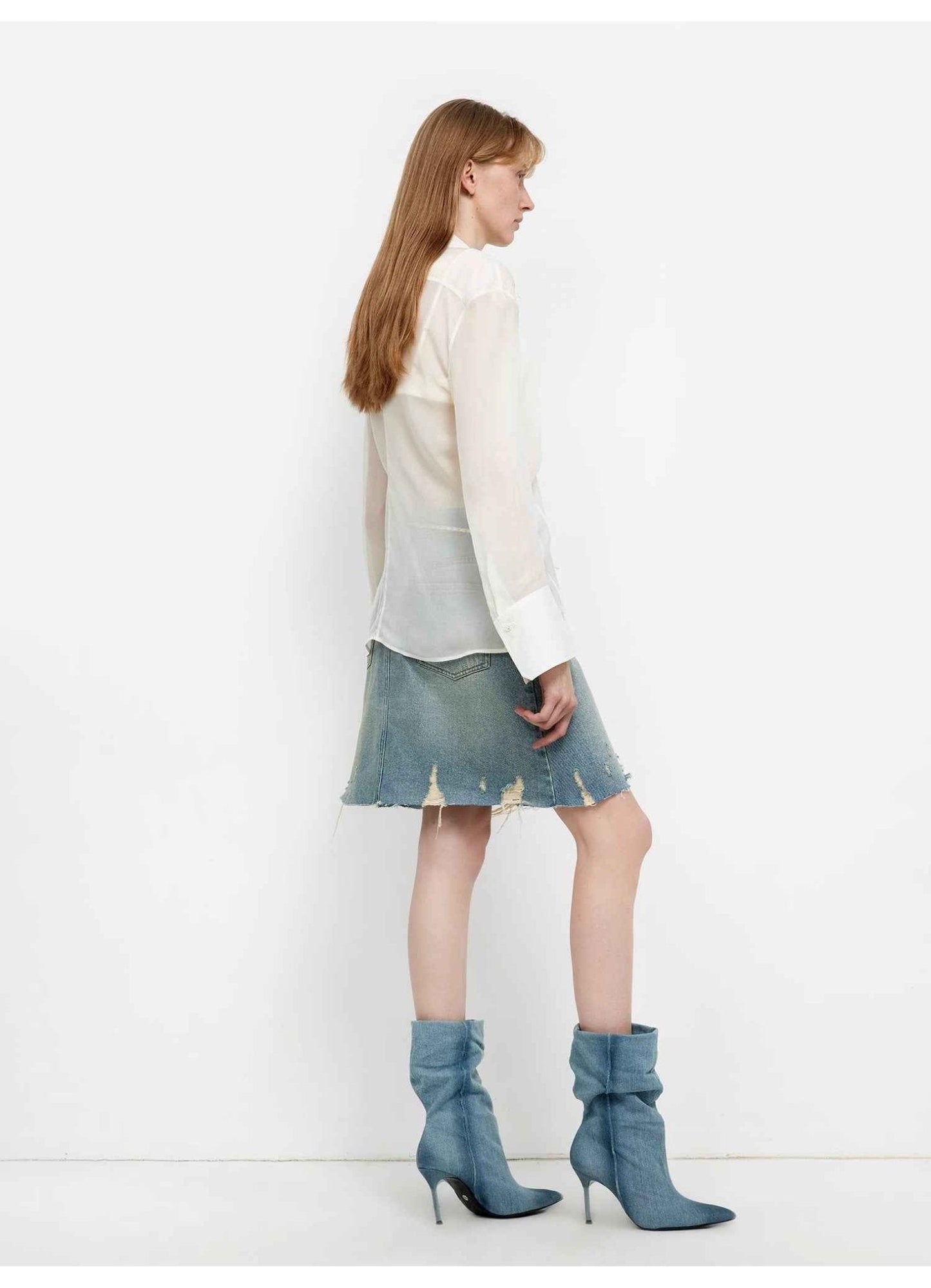 Silk Chiffon Long Sleeved Shirt - Premium variable from Tooksie - Just $69.99! Shop now at Tooksie